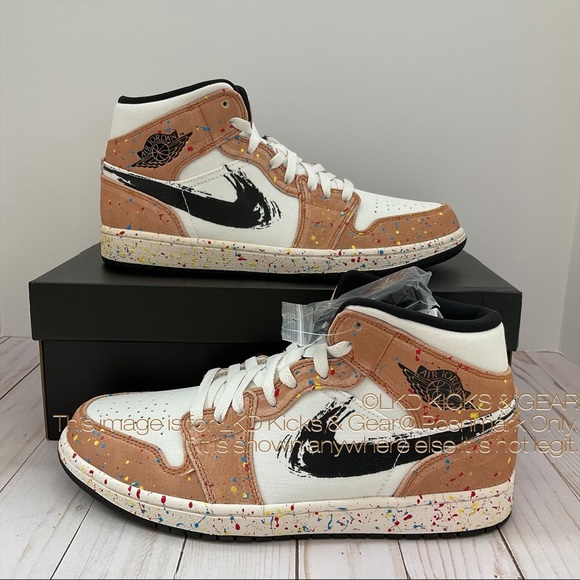 Jordan Other - Air Jordan 1 Mid SE Brushstroke Paint Splatter